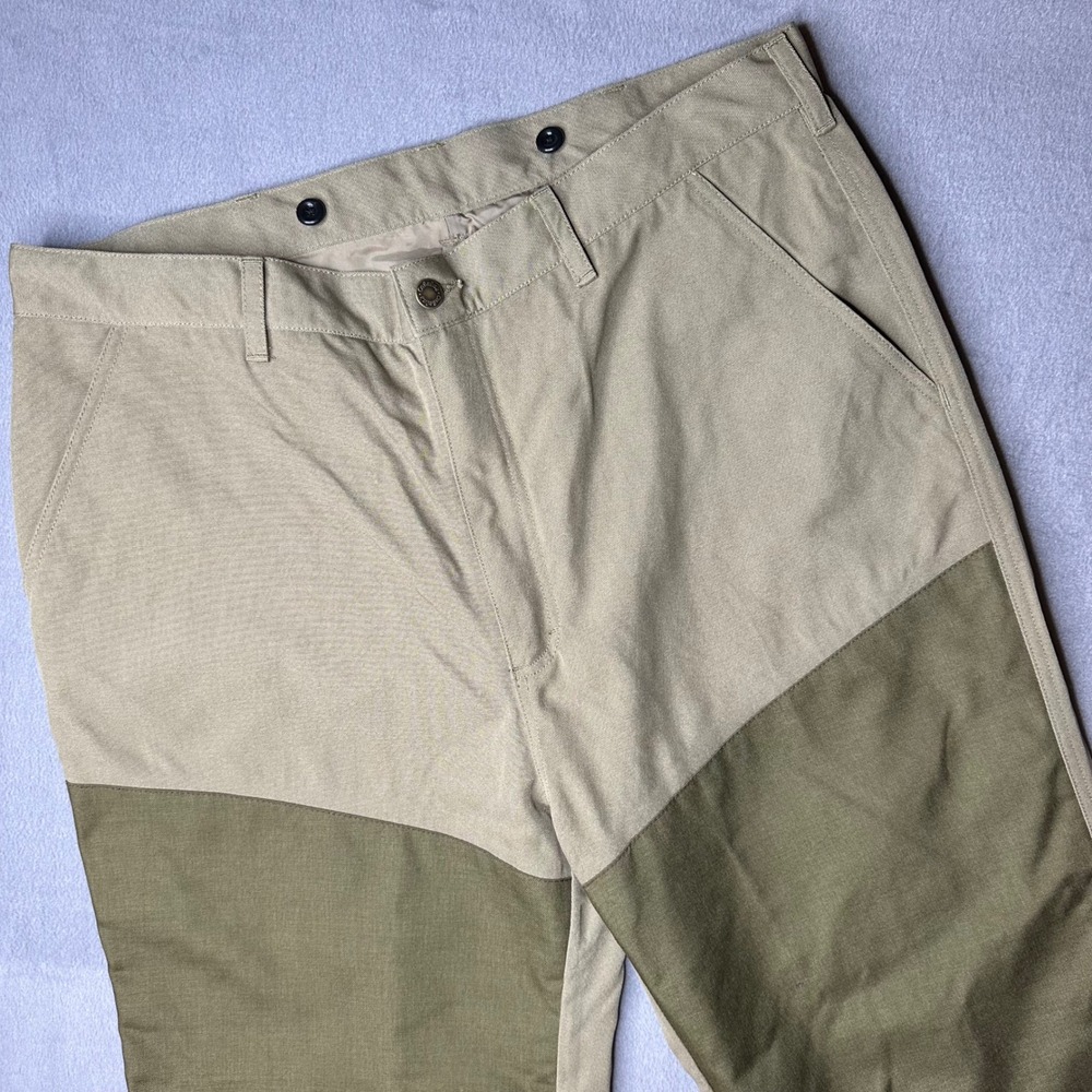 Cabelas‎ Hunting Pants Mens 38x29 Tan Olive Green Nylon Field Brush Trousers